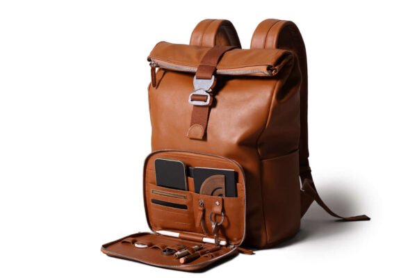 Leather Roll-Top Rucksack