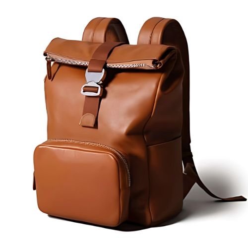 Leather Roll-Top Rucksack