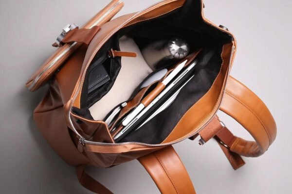 Leather Roll-Top Rucksack